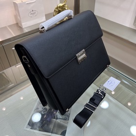 PRADA Новый мужской портфель с жесткой