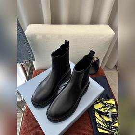 PRADA Осень/Зима Новинка Кожаные ботин
