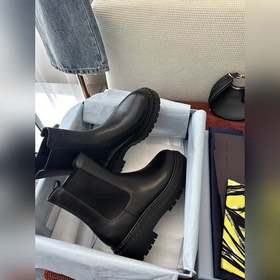 PRADA Осень/Зима Новинка Кожаные ботин