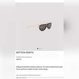 Bottega Veneta МОДЕЛЬ： BV1418S РАЗМЕ