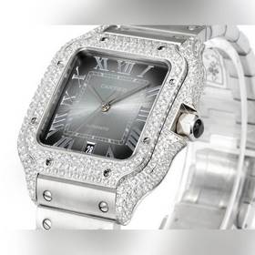 Новинка THB： Cartier Santos с кожаным