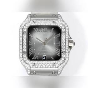 Новинка THB： Cartier Santos с кожаным 