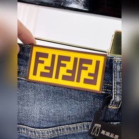 Мужские джинсы FENDI из ткани «Таннин»
