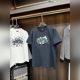Новая модель футболки Fendi FD с кругл