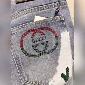 Мужские модные джинсы GUCCI с широкими