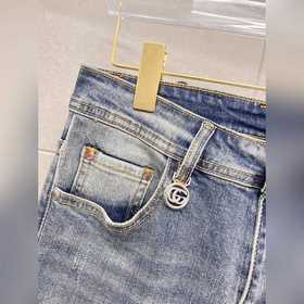 Мужские джинсы GUCCI из ткани «Таннин»