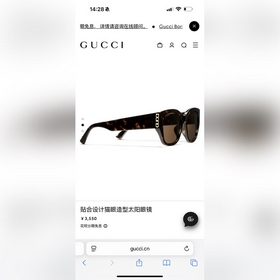 Модель GUCCI： GG2043SA Размер： 53, ш