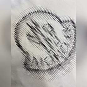 Футболка Moncler с принтом виде размыт