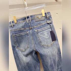 Мужские джинсы PRADA из ткани «Таннин»