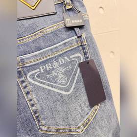 Мужские джинсы PRADA из ткани «Таннин»
