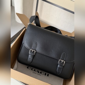Коричневая сумка-мессенджер Coach в ко
