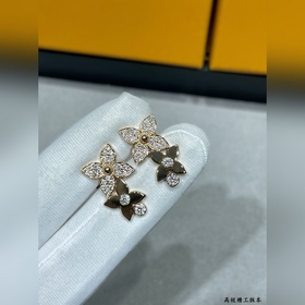 Сережки-гвоздики L7882LV «Двойной цвет