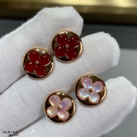 Серьги-гвоздики L1126 из розового золо