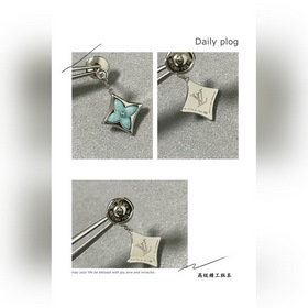 L1123 LV Серьги с квадратными камнями 