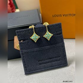 L1123 LV Серьги с квадратными камнями 