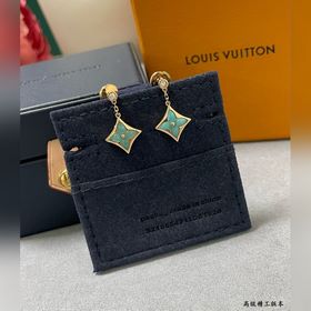 L1123 LV Серьги с квадратными камнями 