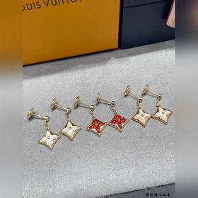 Серьги LV из перламутра с покрытием из
