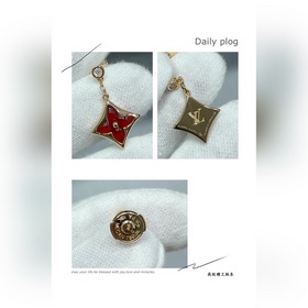 Серьги LV из перламутра с покрытием из