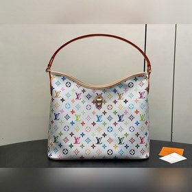 M27582 Бело-цветная сумочка из лимитир