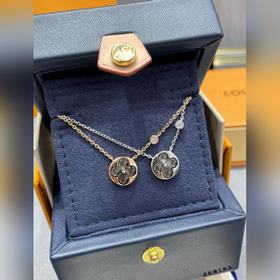 Круглое колье LV из натурального серог