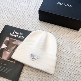 Новая женская вязаная шапка Prada с тр