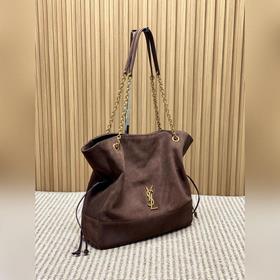 Коричневая замшевая сумка YSL Jamie в 