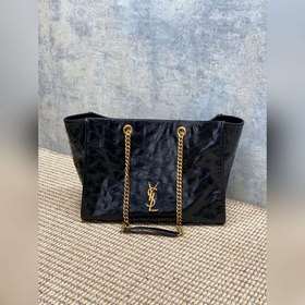 Сумка-тоут YSL Niki с черно-золотой це