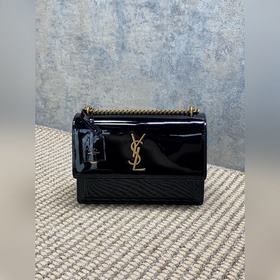 Сумка YSL Sunset из лакированной кожи