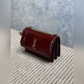 Сумка YSL Sunset из лакированной кожи 