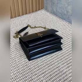 Сумка YSL Sunset с золотым логотипом —