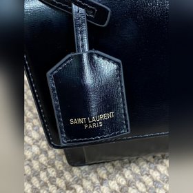 Сумка YSL Sunset с золотым логотипом —