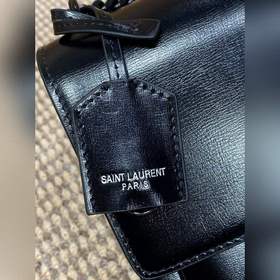 Сумка YSL Sunset с золотым логотипом —