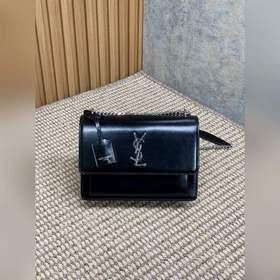 Сумка YSL Sunset с золотым логотипом —