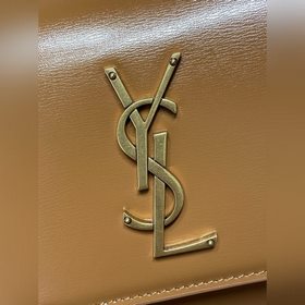Сумка YSL Sunset с золотым логотипом —