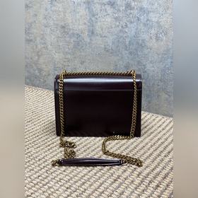 Сумка YSL Sunset с золотым логотипом —