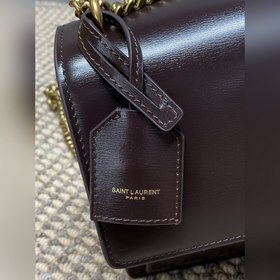 Сумка YSL Sunset с золотым логотипом —
