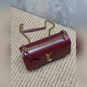 Сумка YSL Sunset с золотым логотипом —