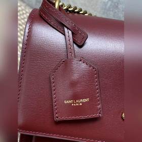 Сумка YSL Sunset с золотым логотипом —