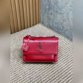 Сумка YSL Sunset с золотым логотипом —