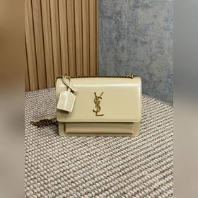 Сумка YSL Sunset с золотым логотипом —