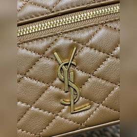Коричневая сумка YSL Gaby из кожи под 