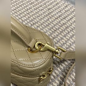 Коричнево-бежевая сумка YSL Gaby из ко