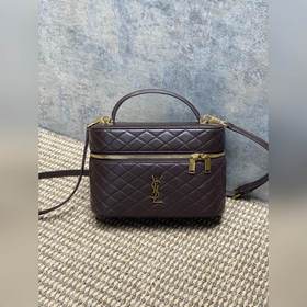 Коричневая сумка YSL Gaby из кожи под