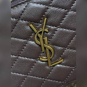 Коричневая сумка YSL Gaby из кожи под 