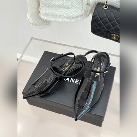 Сандалии CHANEL с заниженной пяткой, з