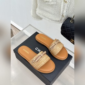 Слиперы CHANEL 26S с плетением виде б