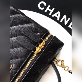 Черная импортная кожа. CHANEL 26ss LP：