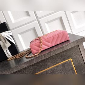 Розовый CHANEL 26ss LP с бледно-золоти