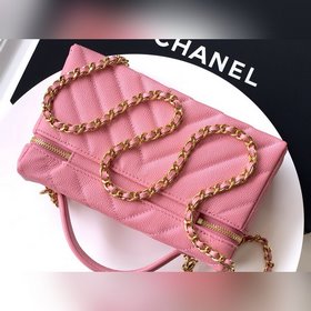 Розовый CHANEL 26ss LP с бледно-золоти