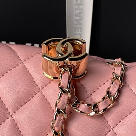 Светло-золотая сумка Chanel 26C с вели